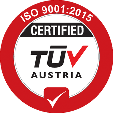 TÜV Austria — ISO 9001:2015 zertifiziert
